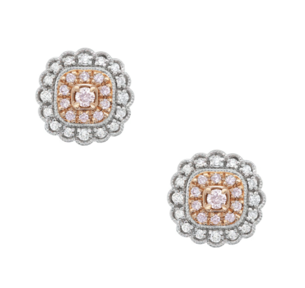 Australian Pink Diamond Earrings